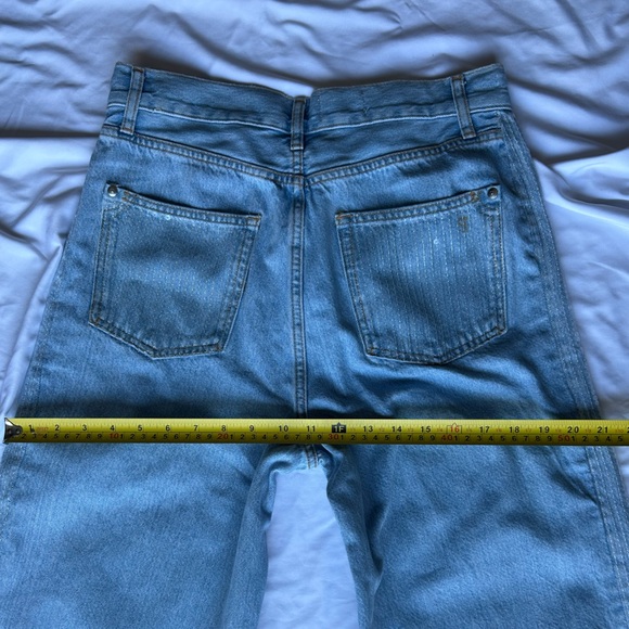 Pilcro Sequin Skater High-Rise Wide-Leg Jeans Size 28 In Light Denim Color - Picture 13 of 16